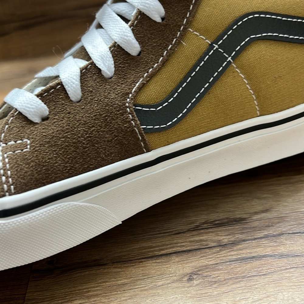 Vans SK8 Brown and Tan High-Top Sneakers - Picture 4 of 7